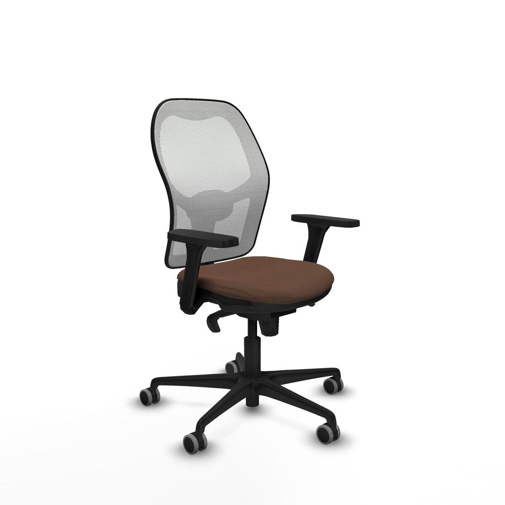 Sedia da Ufficio Piqueras y Crespo 3D036G0 Bianco Marrone scuro