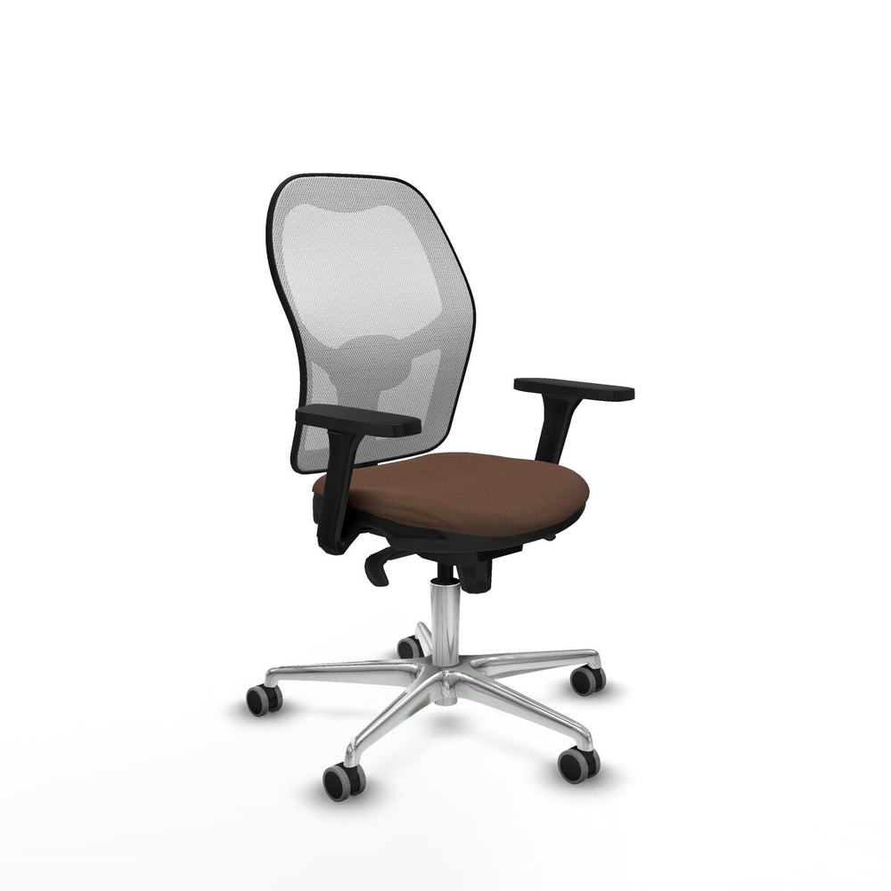 Sedia da Ufficio Piqueras y Crespo 3D086G0 Bianco Marrone scuro
