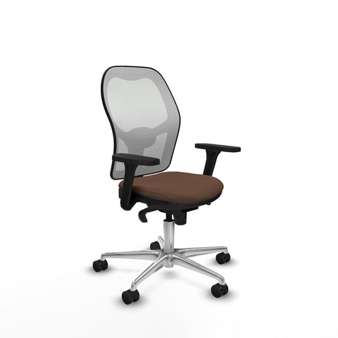 Sedia da Ufficio Piqueras y Crespo 3D086N0 Bianco Marrone scuro