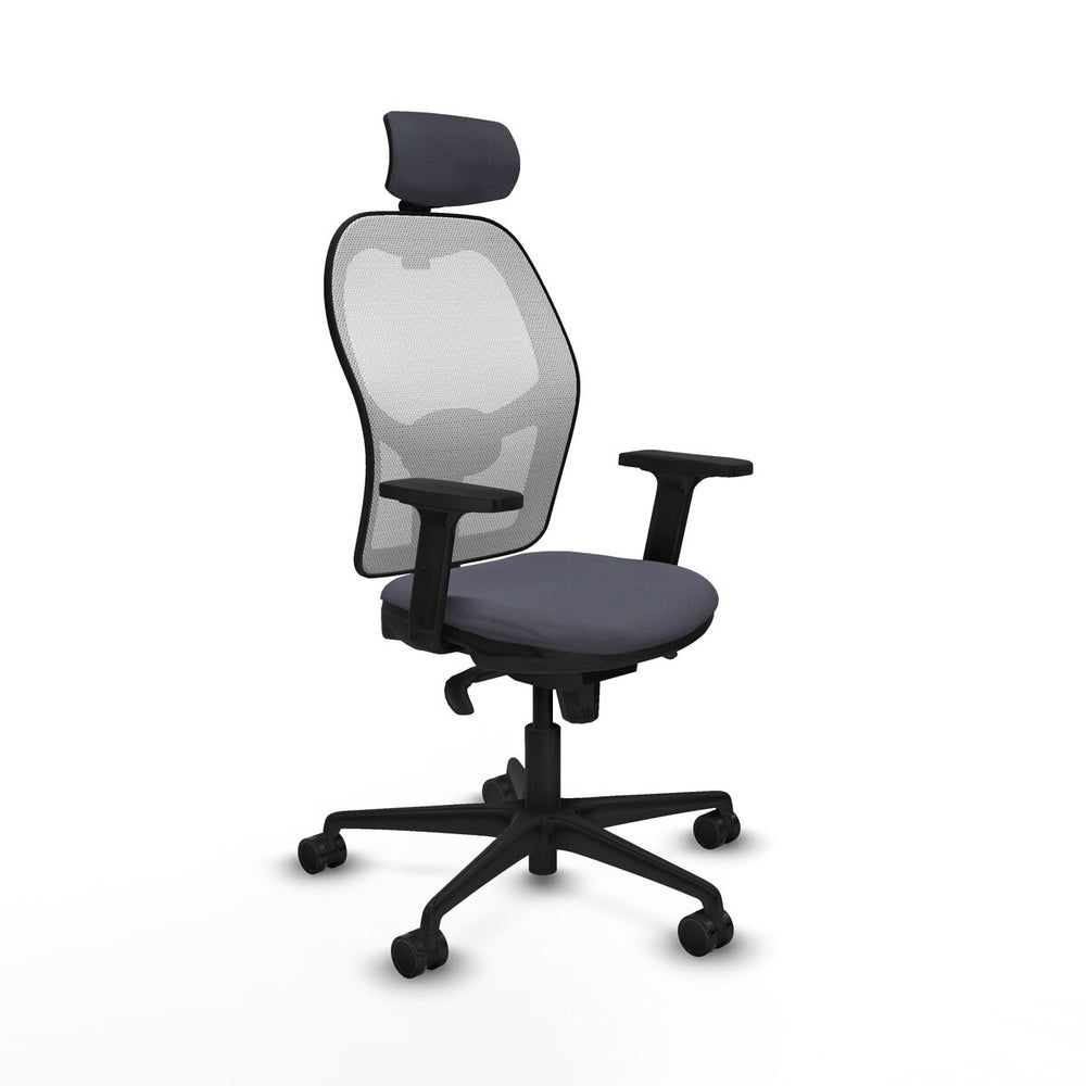 Silla de Oficina con Cabecero Piqueras y Crespo 2D036N2 Gris oscuro