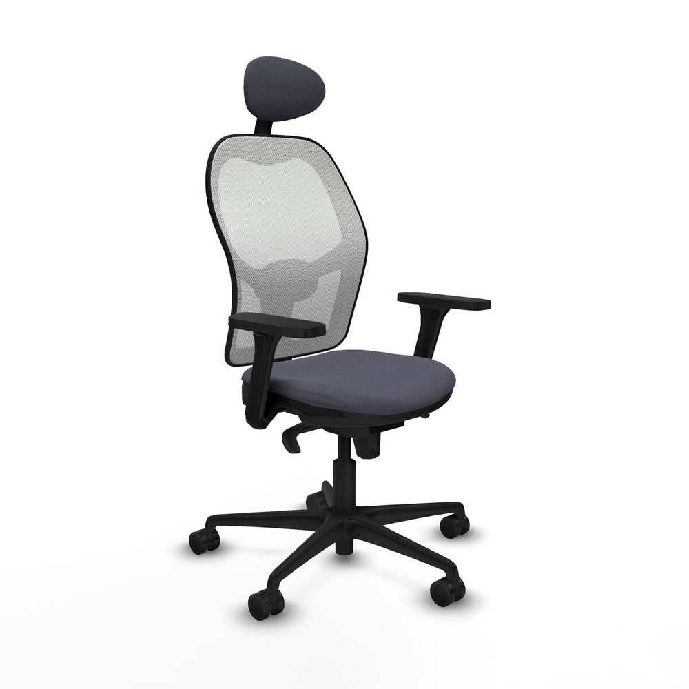Sedia Ufficio con Poggiatesta Piqueras y Crespo 3D036N1 Grigio scuro