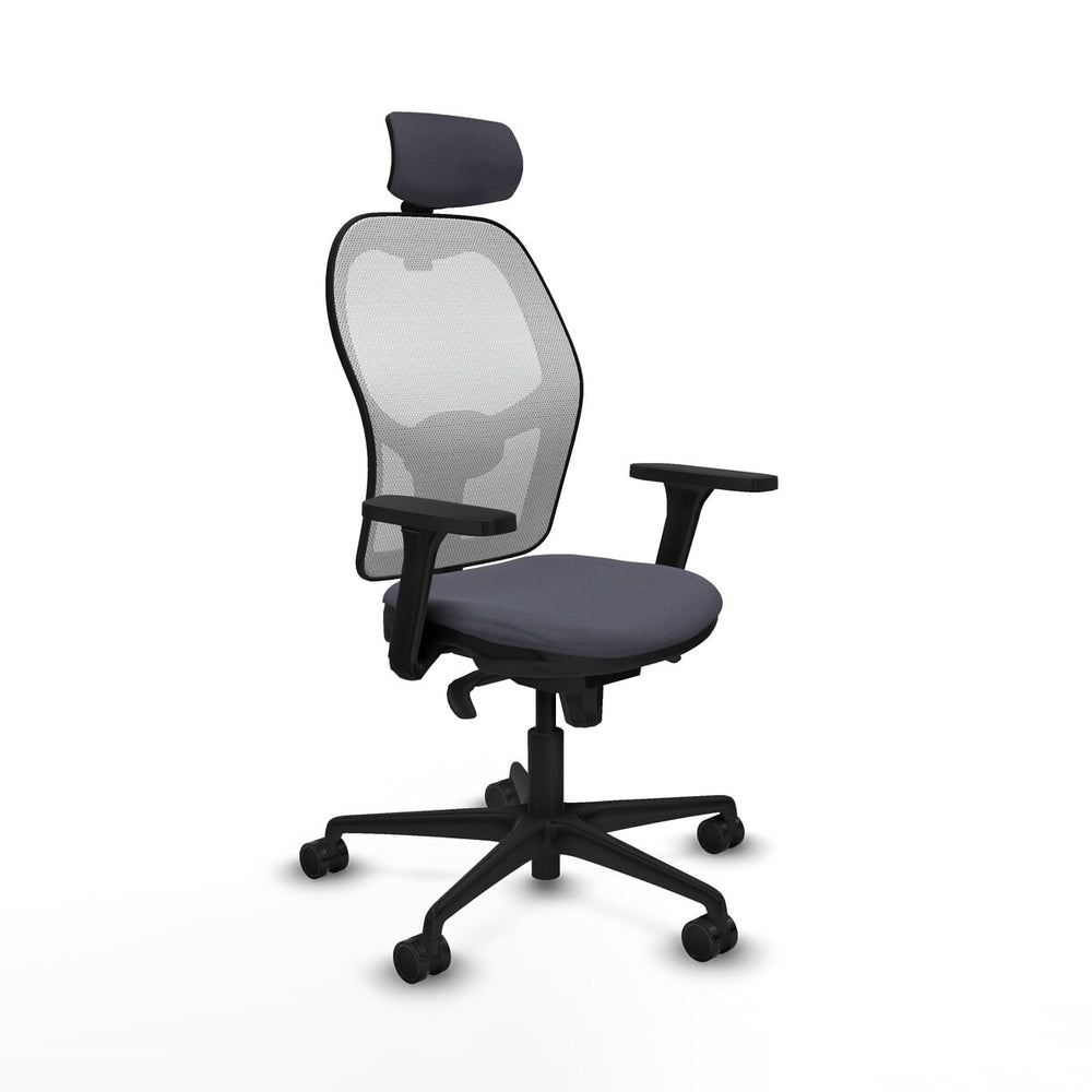 Silla de Oficina con Cabecero Piqueras y Crespo 3D036N2 Gris oscuro