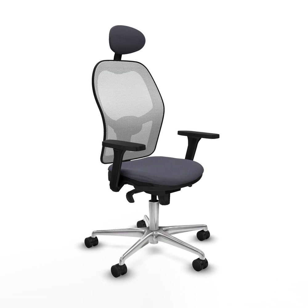 Sedia Ufficio con Poggiatesta Piqueras y Crespo 3D086N1 Grigio scuro