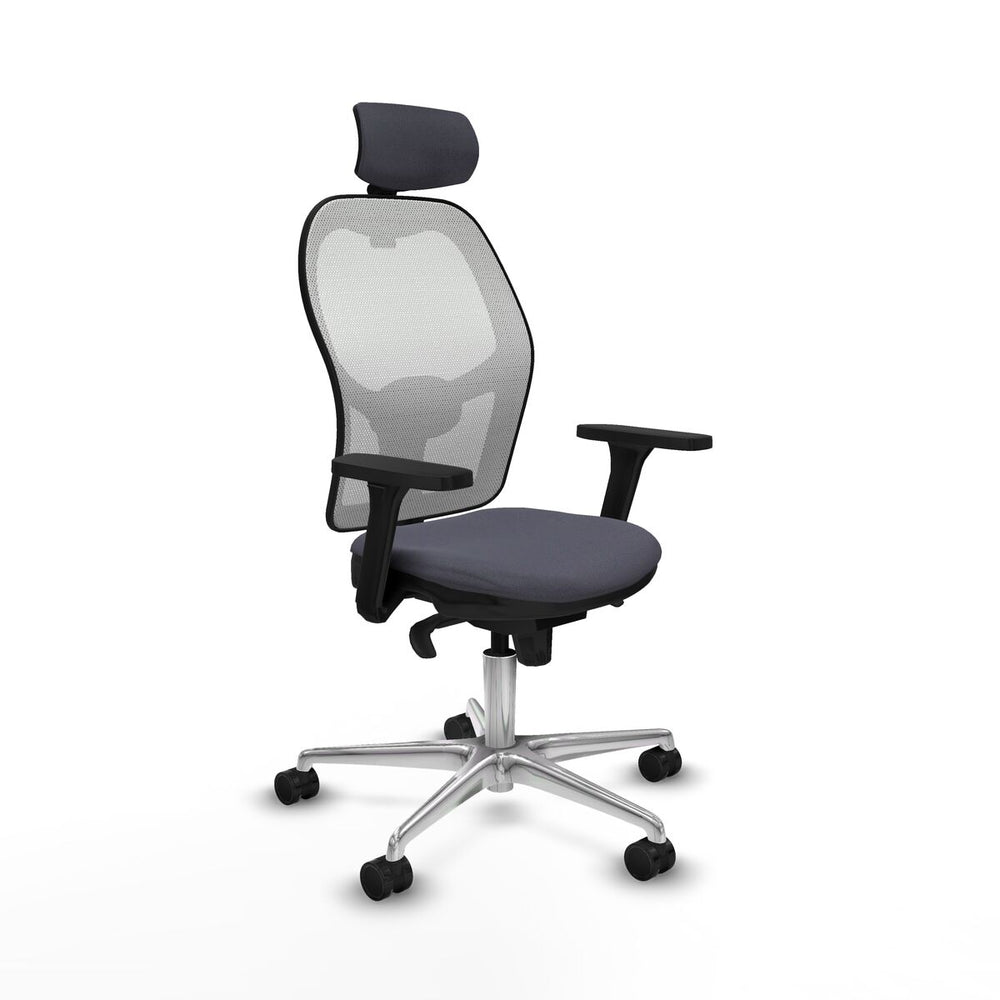 Sedia Ufficio con Poggiatesta Piqueras y Crespo 3D086N2 Grigio scuro