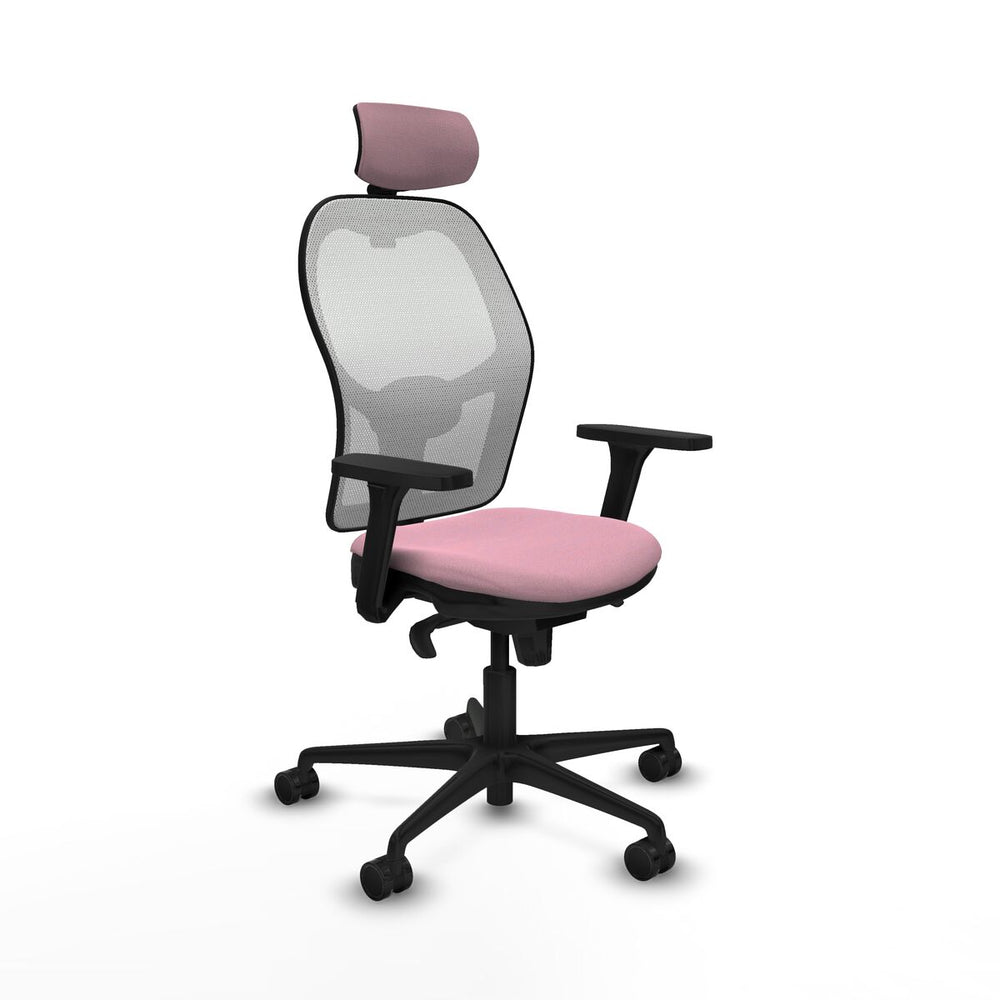 Office Chair with Headrest Piqueras y Crespo 3D036N2 Pink