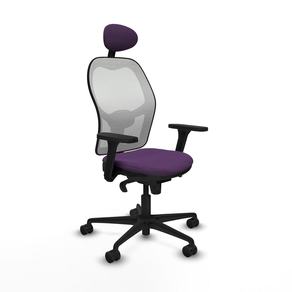 Sedia Ufficio con Poggiatesta Piqueras y Crespo 3D036N1 Viola