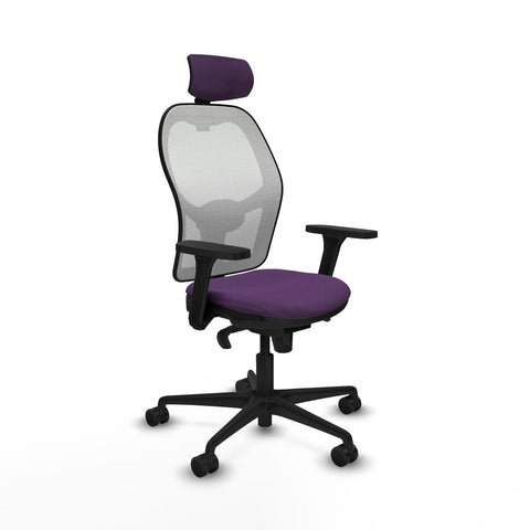 Sedia Ufficio con Poggiatesta Piqueras y Crespo 3D036N2 Viola