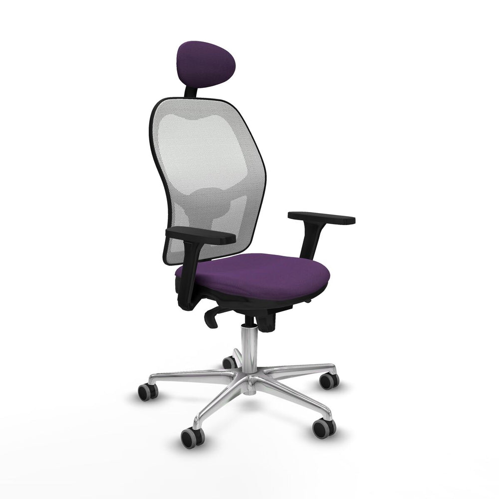 Sedia Ufficio con Poggiatesta Piqueras y Crespo 3D086G1 Viola