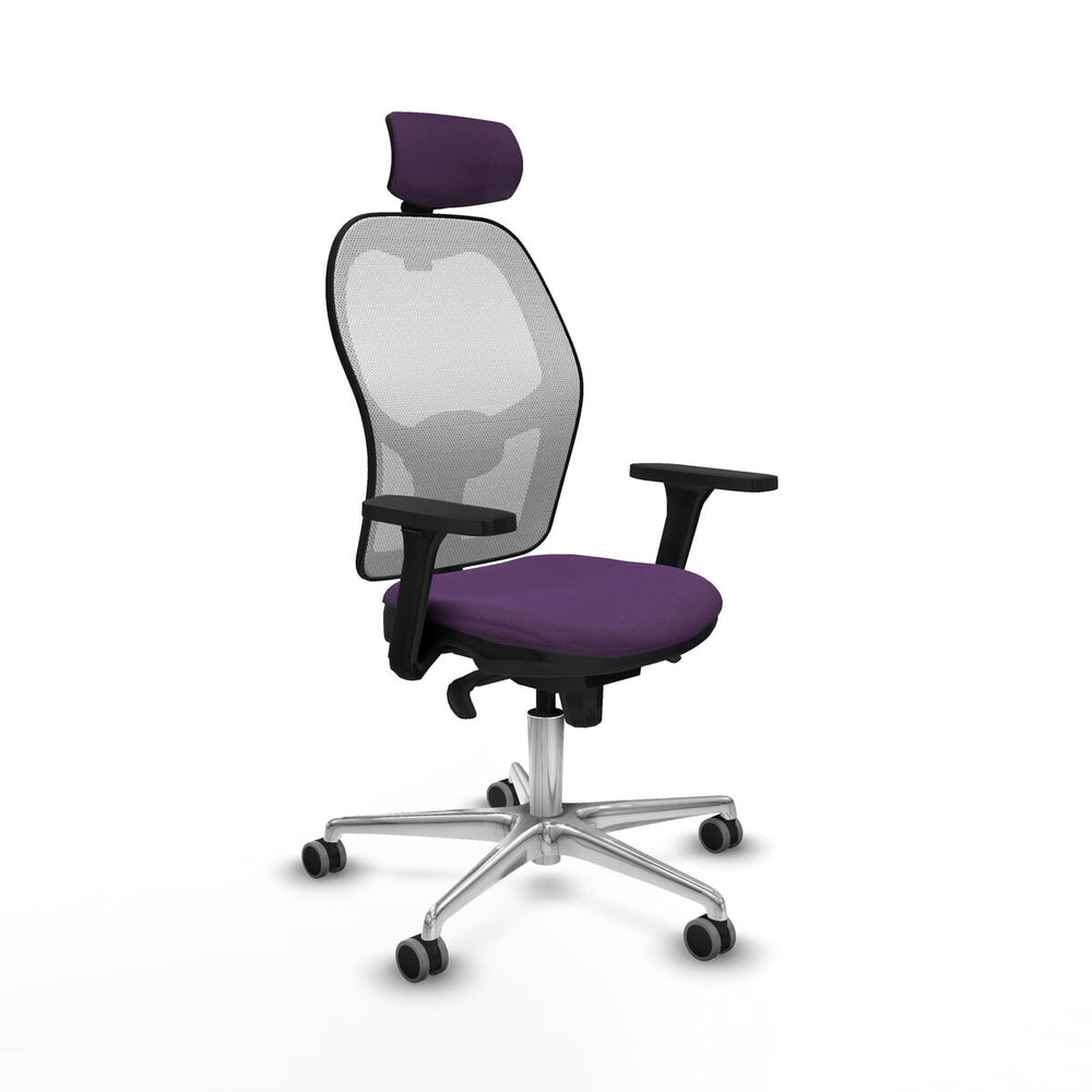 Sedia Ufficio con Poggiatesta Piqueras y Crespo 3D086G2 Viola