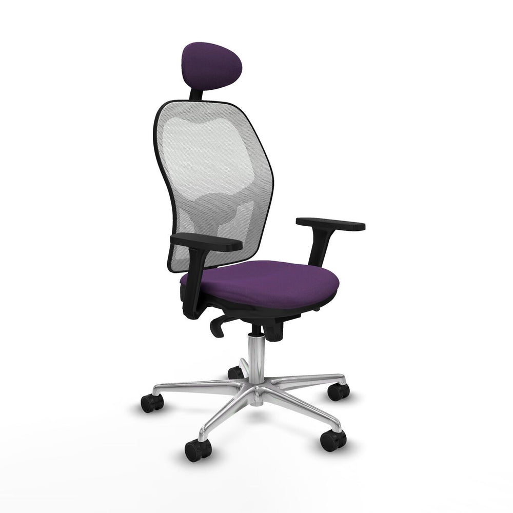 Sedia Ufficio con Poggiatesta Piqueras y Crespo 3D086N1 Viola