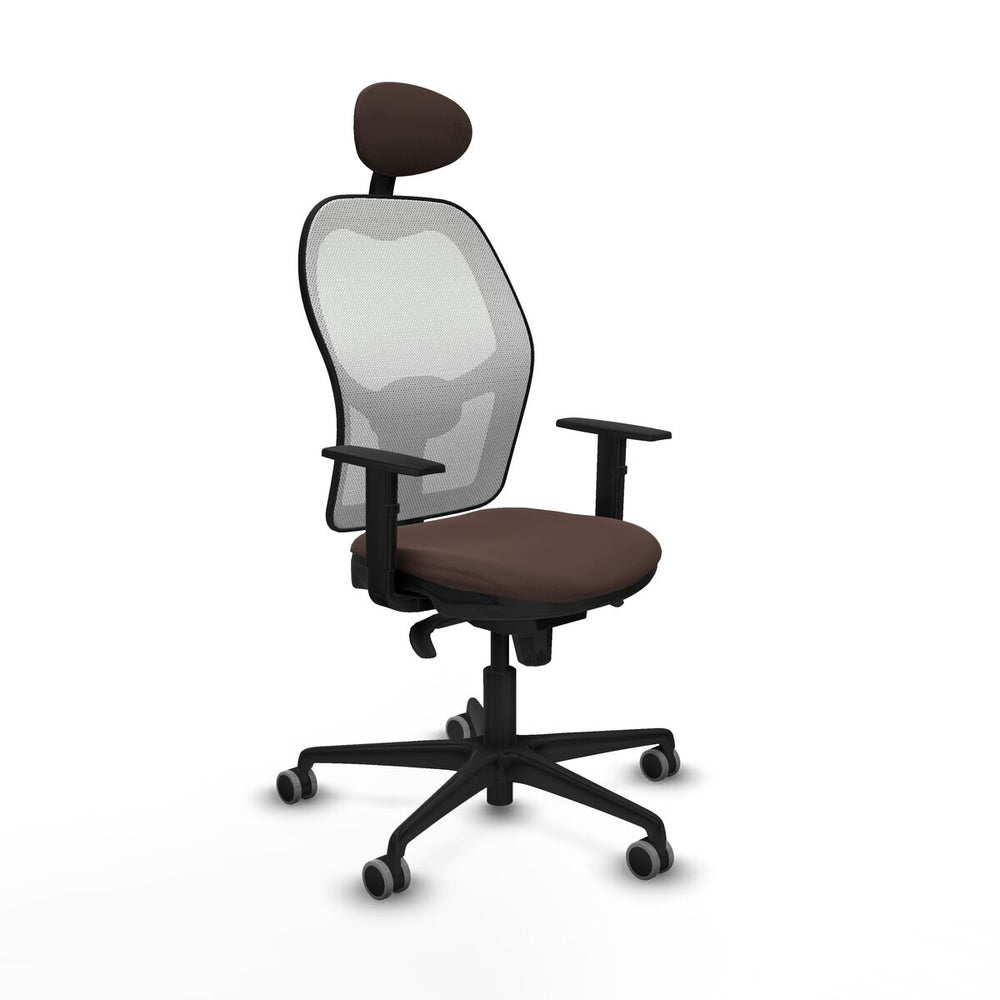 Sedia da Ufficio Piqueras y Crespo 1D036G1 Bianco Marrone scuro