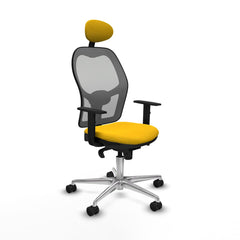 Sedia Ufficio con Poggiatesta Jorquera Piqueras y Crespo 1D086N1 Giallo