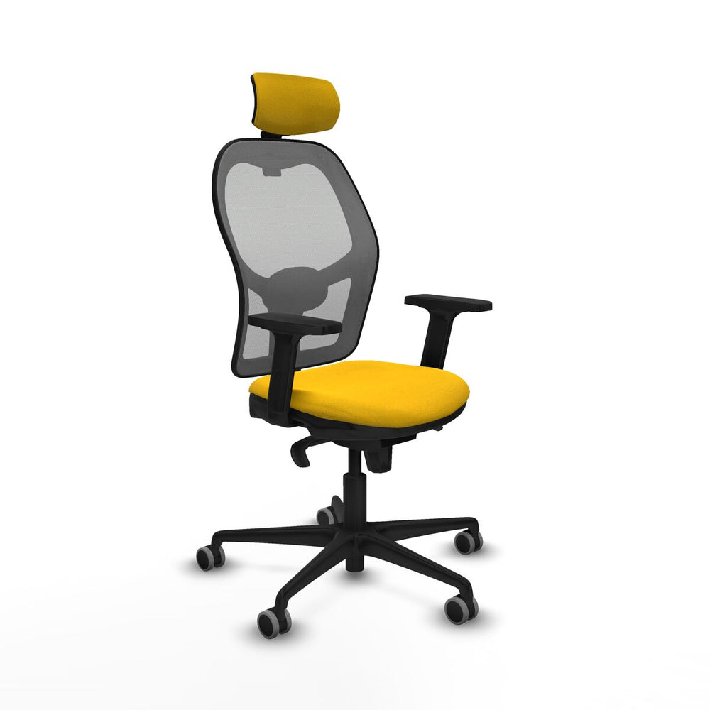 Sedia Ufficio con Poggiatesta Piqueras y Crespo 2D036G2 Giallo
