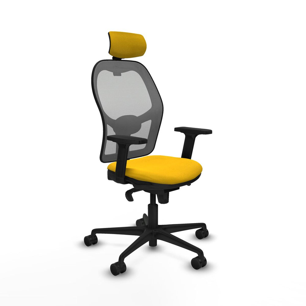 Sedia Ufficio con Poggiatesta Piqueras y Crespo 2D036N2 Giallo