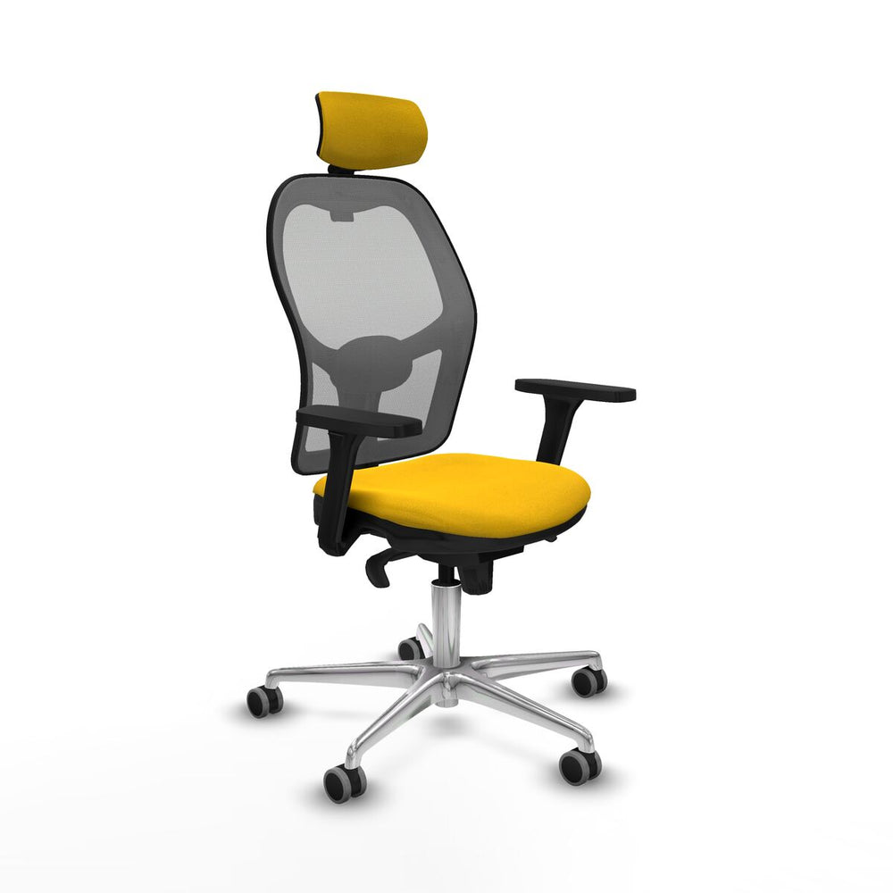 Office Chair with Headrest Piqueras y Crespo 3D086G2 Yellow