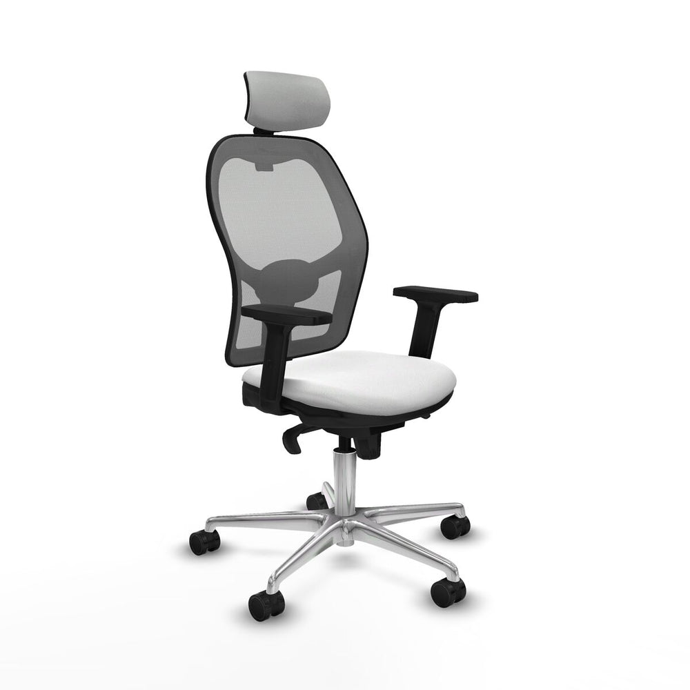 Silla de Oficina con Cabecero Piqueras y Crespo 2D086N2 Blanco