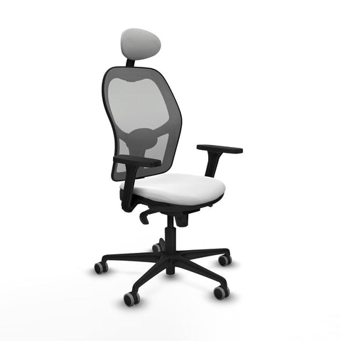 Sedia Ufficio con Poggiatesta Piqueras y Crespo 3D036G1 Bianco