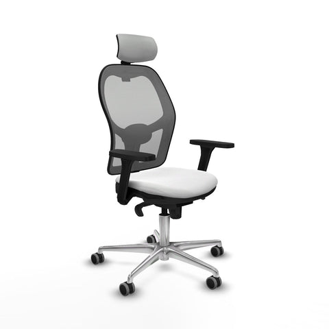 Sedia Ufficio con Poggiatesta Piqueras y Crespo 3D086G2 Bianco