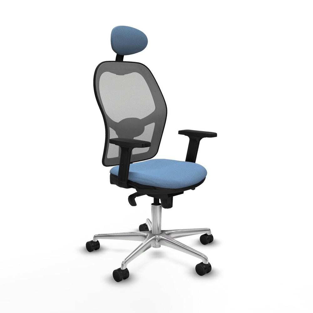 Sedia Ufficio con Poggiatesta Piqueras y Crespo 2D086N1 Blu cielo