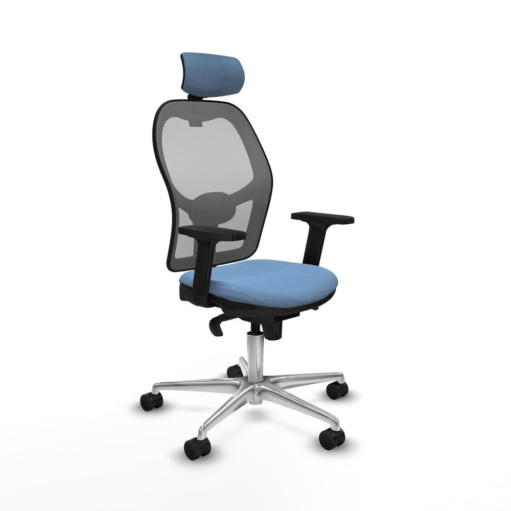 Sedia Ufficio con Poggiatesta Piqueras y Crespo 2D086N2 Blu cielo