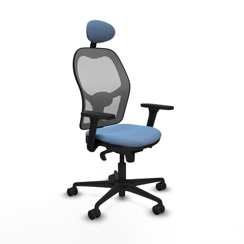 Sedia Ufficio con Poggiatesta Piqueras y Crespo 3D036N1 Blu cielo