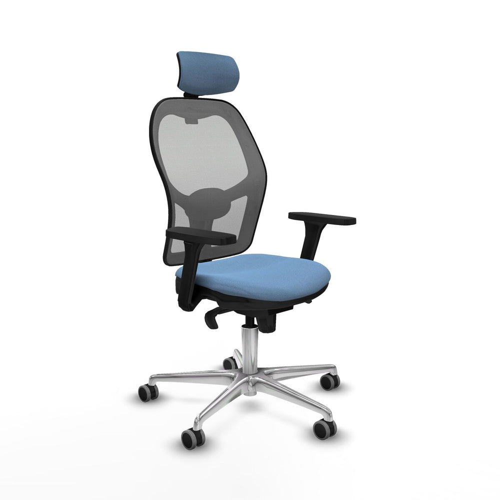 Sedia Ufficio con Poggiatesta Piqueras y Crespo 3D086G2 Blu cielo