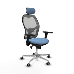 Sedia Ufficio con Poggiatesta Piqueras y Crespo 3D086G2 Blu cielo