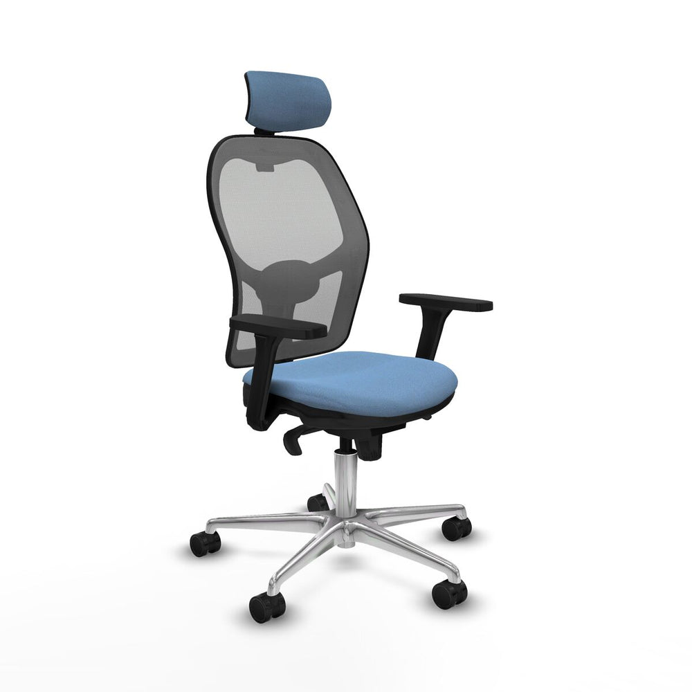 Sedia Ufficio con Poggiatesta Piqueras y Crespo 3D086N2 Blu cielo