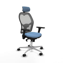 Sedia Ufficio con Poggiatesta Piqueras y Crespo 3D086N2 Blu cielo
