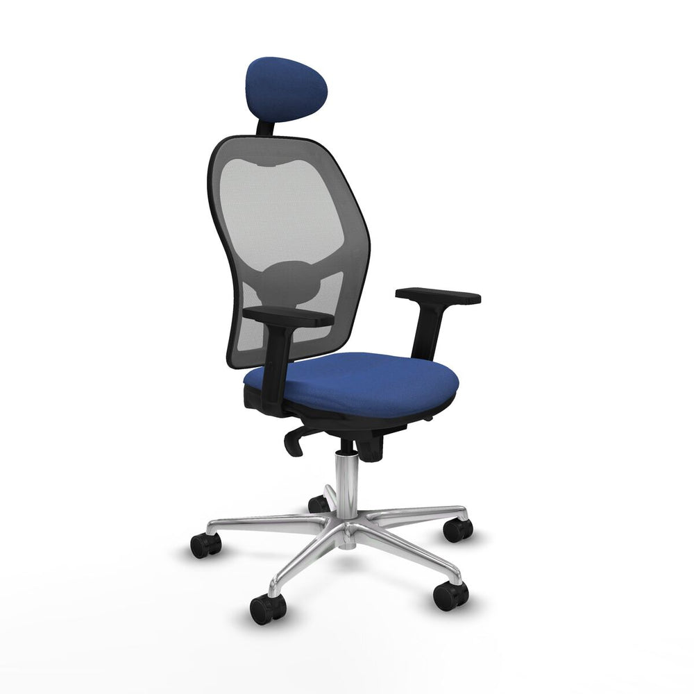 Sedia Ufficio con Poggiatesta Piqueras y Crespo 2D086N1 Blu Marino