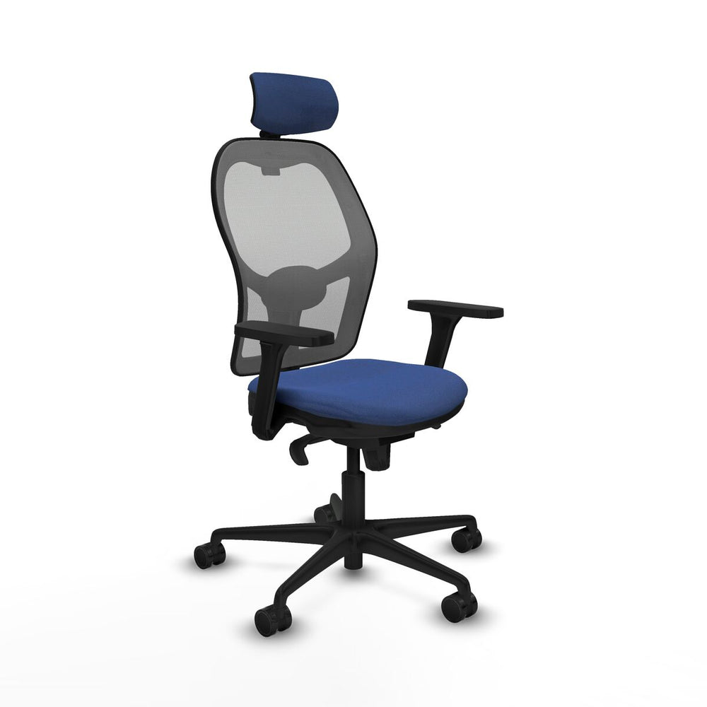 Sedia Ufficio con Poggiatesta Piqueras y Crespo 3D036N2 Blu Marino