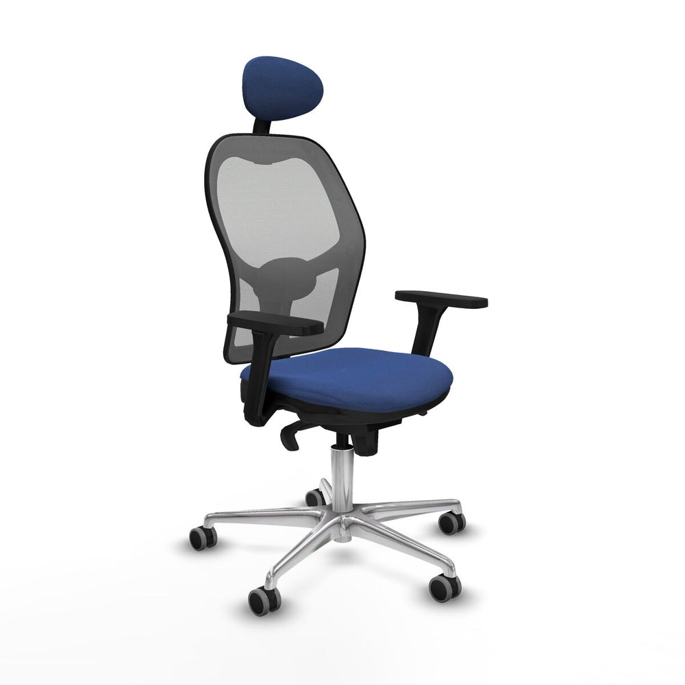 Sedia Ufficio con Poggiatesta Piqueras y Crespo 3D086G1 Blu Marino