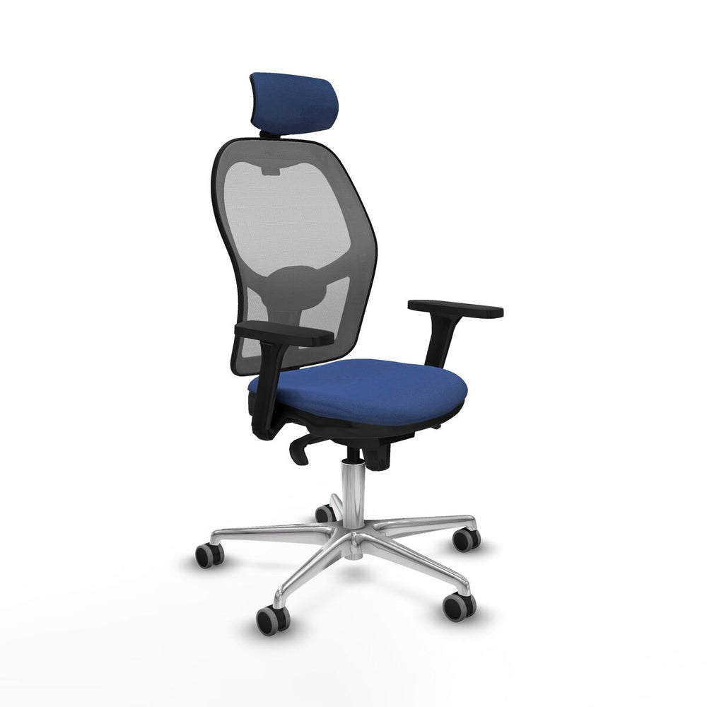 Sedia Ufficio con Poggiatesta Piqueras y Crespo 3D086G2 Blu Marino