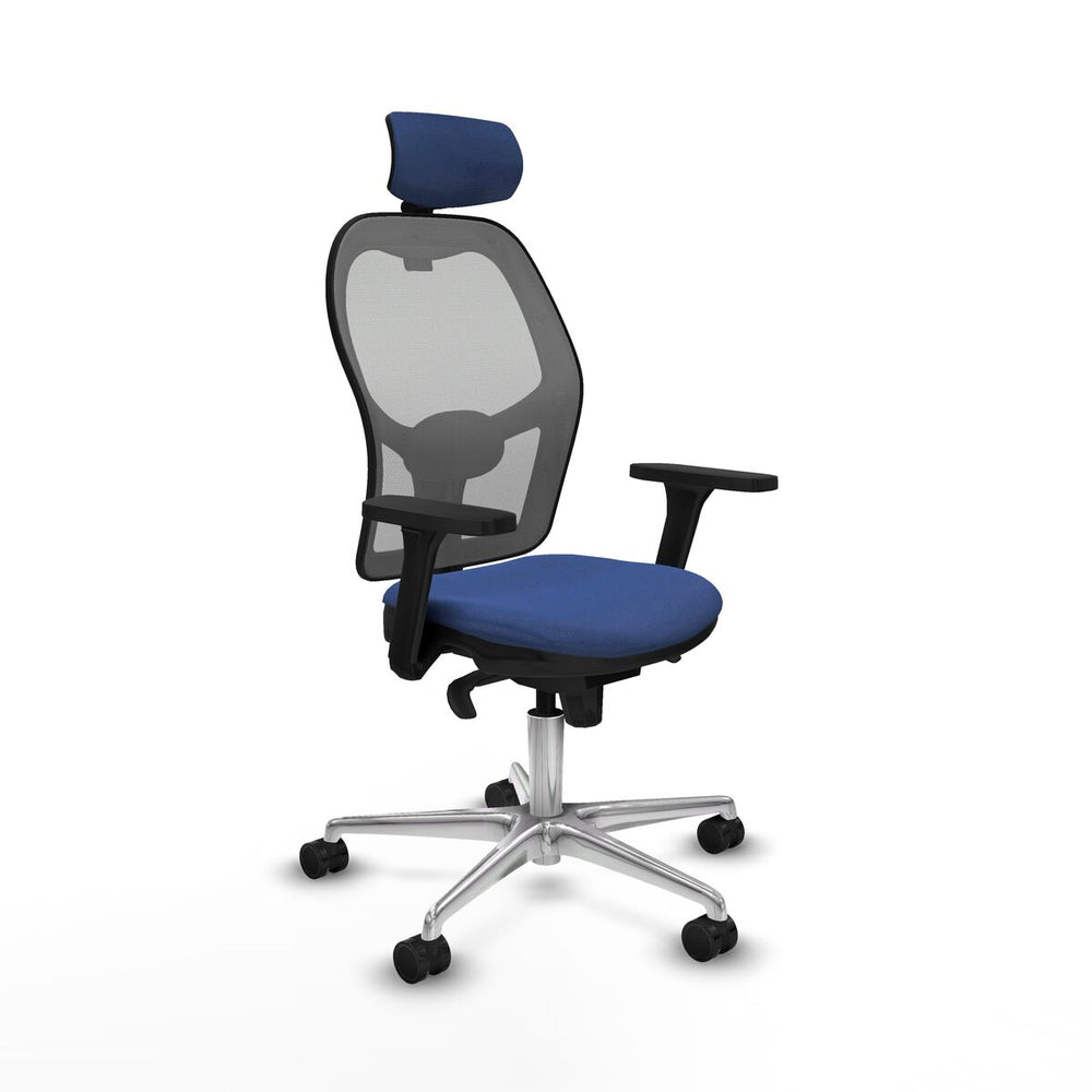 Sedia Ufficio con Poggiatesta Piqueras y Crespo 3D086N2 Blu Marino