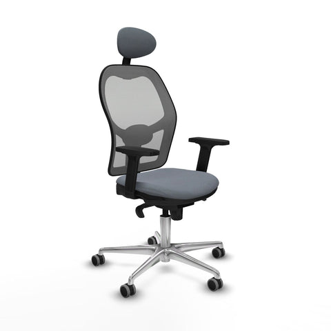 Sedia Ufficio con Poggiatesta Piqueras y Crespo 2D086G1 Grigio