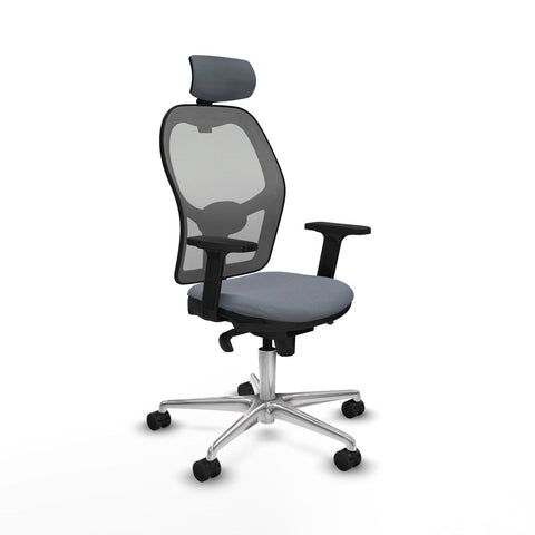 Sedia Ufficio con Poggiatesta Piqueras y Crespo 2D086N2 Grigio