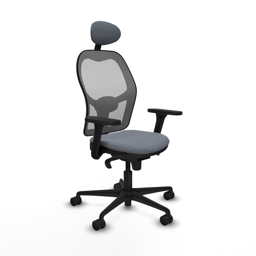 Sedia Ufficio con Poggiatesta Piqueras y Crespo 3D036N1 Grigio