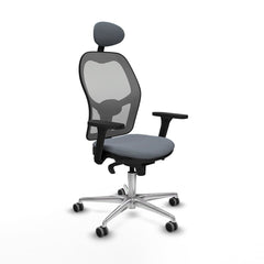 Sedia Ufficio con Poggiatesta Piqueras y Crespo 3D086G1 Grigio