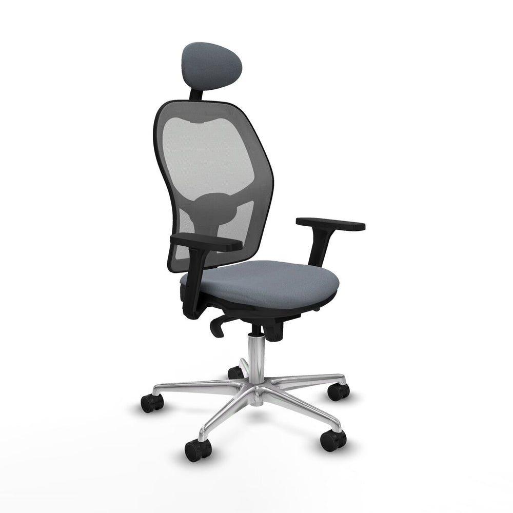 Sedia Ufficio con Poggiatesta Piqueras y Crespo 3D086N1 Grigio
