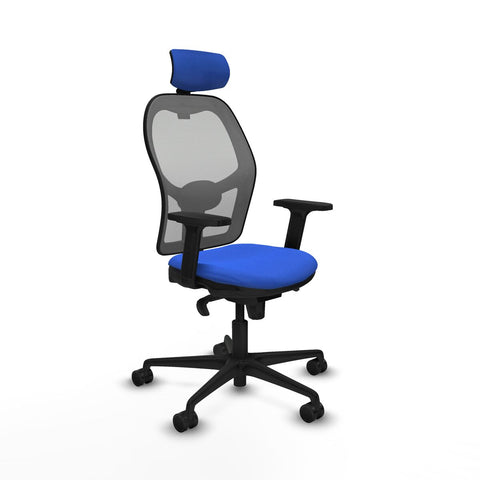 Sedia Ufficio con Poggiatesta Piqueras y Crespo 2D036N2 Azzurro