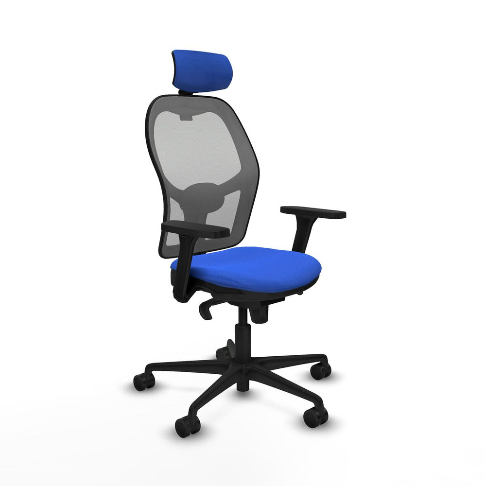Silla de Oficina con Cabecero Piqueras y Crespo 3D036N2 Azul