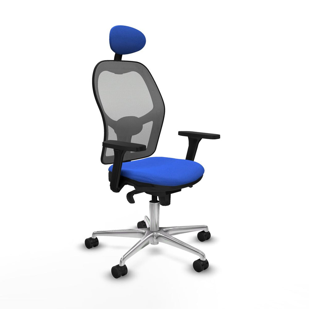 Sedia Ufficio con Poggiatesta Piqueras y Crespo 3D086N1 Azzurro