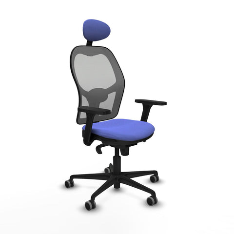 Sedia Ufficio con Poggiatesta Piqueras y Crespo 3D036G1 Azzurro Chiaro