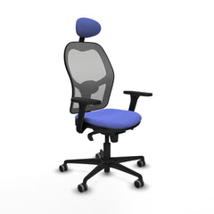 Sedia Ufficio con Poggiatesta Piqueras y Crespo 3D036G1 Azzurro Chiaro