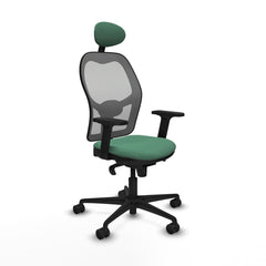 Sedia Ufficio con Poggiatesta Piqueras y Crespo 2D036N1 Verde Smeraldo