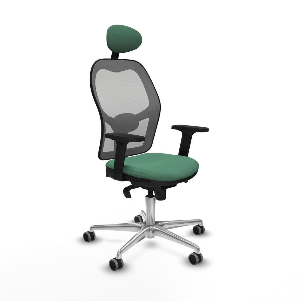 Silla de Oficina con Cabecero Piqueras y Crespo 2D086G1 Verde Esmeralda