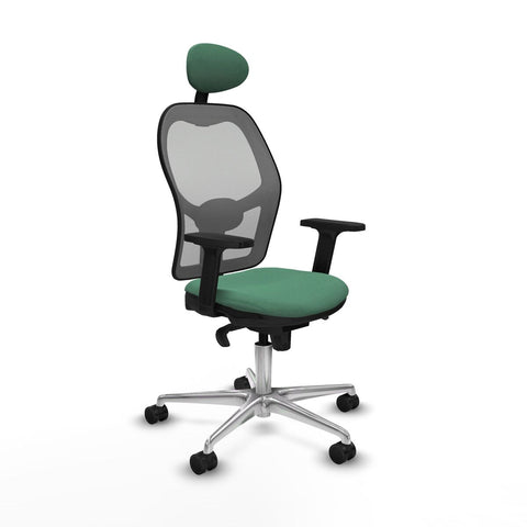 Sedia Ufficio con Poggiatesta Piqueras y Crespo 2D086N1 Verde Smeraldo