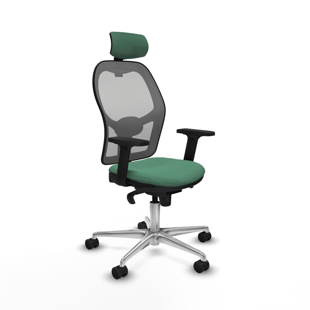 Sedia Ufficio con Poggiatesta Piqueras y Crespo 2D086N2 Verde Smeraldo