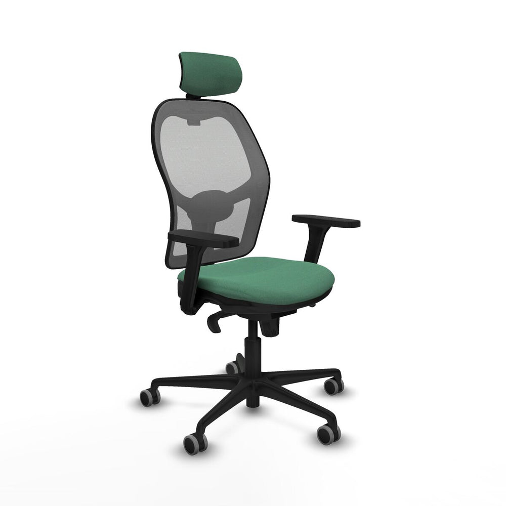 Sedia Ufficio con Poggiatesta Piqueras y Crespo 3D036G2 Verde Smeraldo