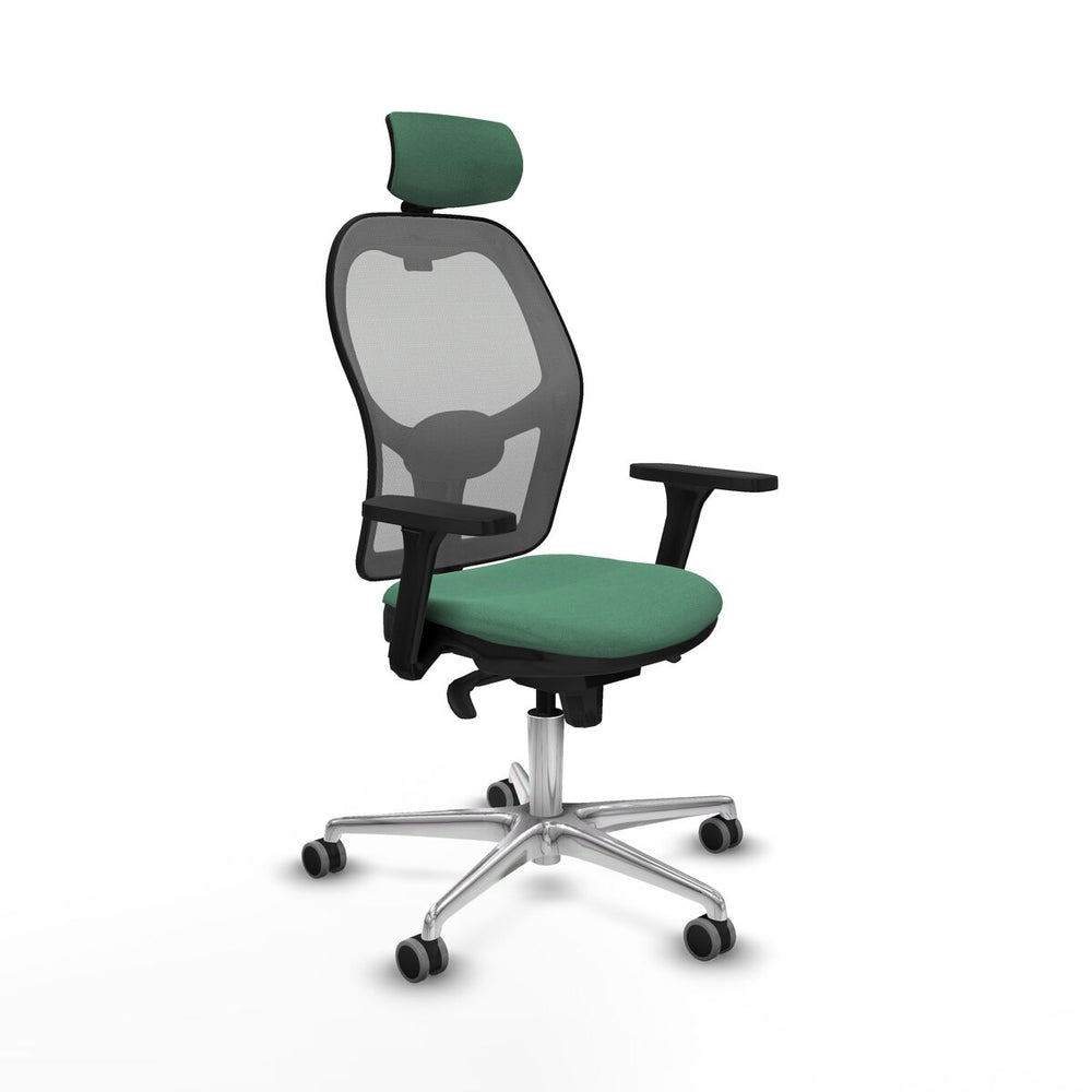 Sedia Ufficio con Poggiatesta Piqueras y Crespo 3D086G2 Verde Smeraldo